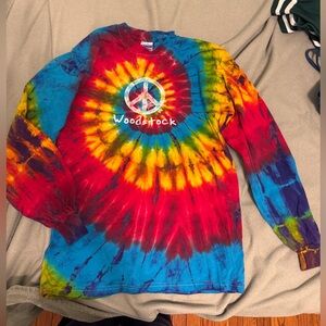 Woodstock Tie-Dye Long Sleeve Shirt